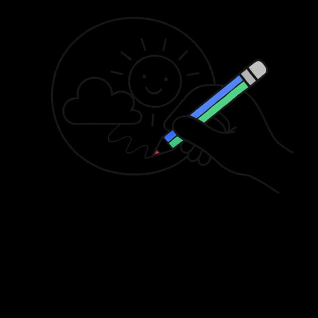 Kids coloring a Lulu & Remi sticker-coloring page